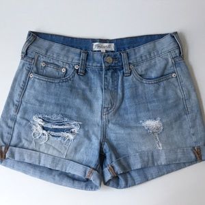 Madewell Ripped Denim Shorts